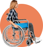 Female in wheelchair