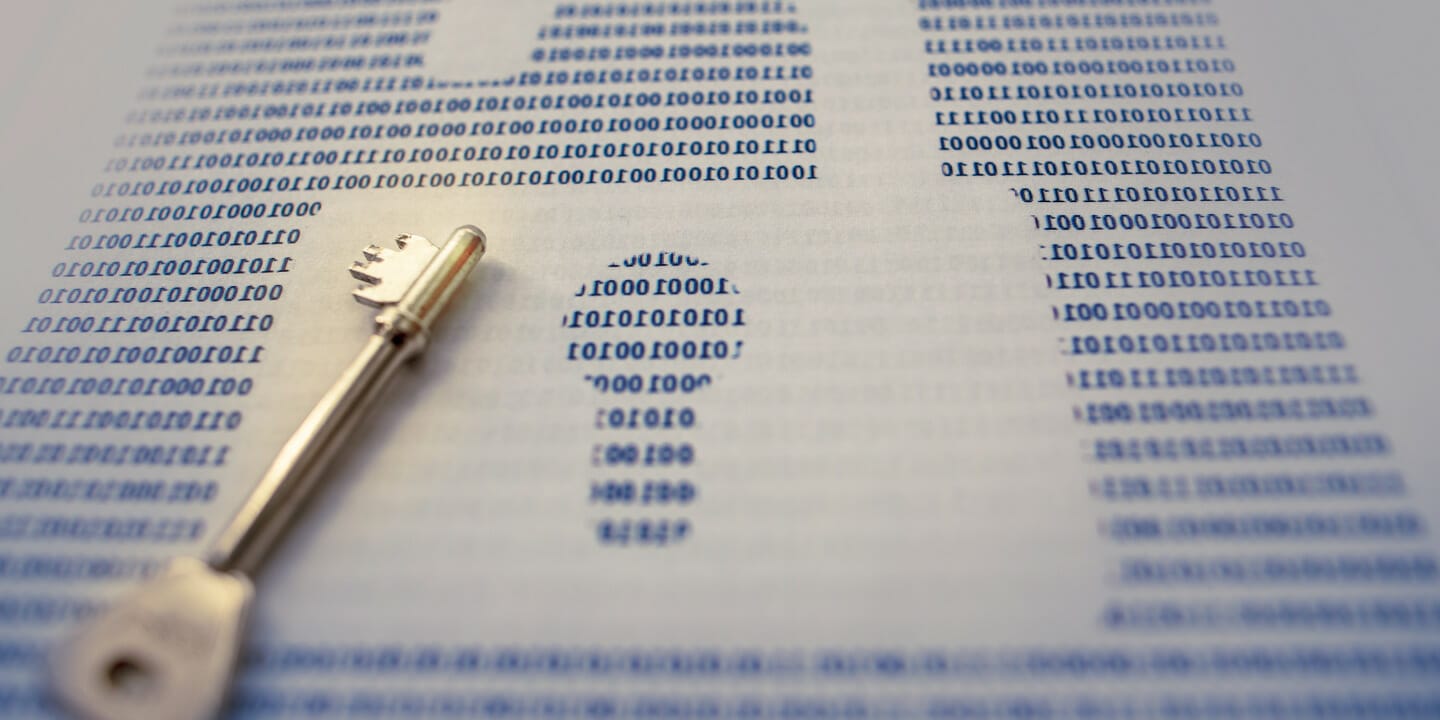 Key over print of lock over binary codes